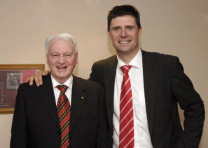 Sir Bobby Robson with SAFC Chairman Niall Quinn