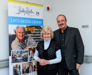 Rafael Benitez Accompanies Lady Elsie Robson to the the Sir Bobby Robson Cancer Unit at the Freeman Hospital